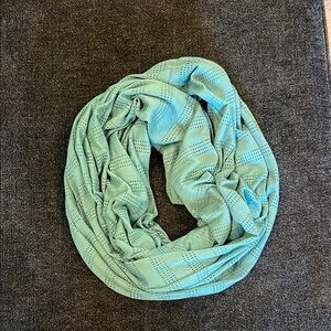 Green and Blue Infinity Scarf Lightweight Jersey Knit